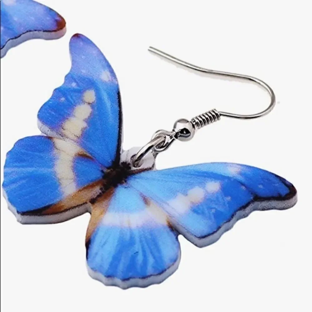 Butterfly earrings Acrylic Two sided earrings